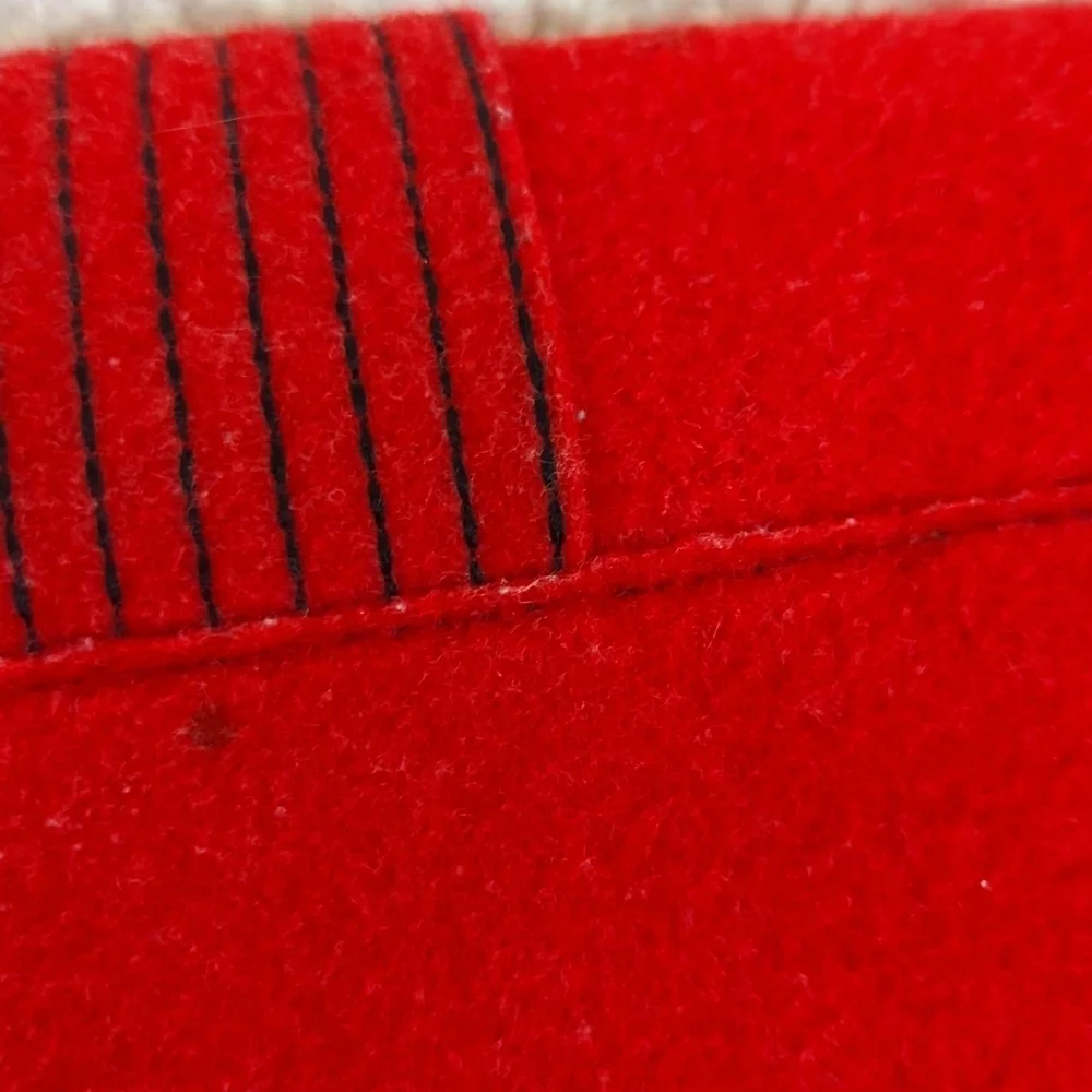 Kate Spade Red Wool & Patient Leather Shoulder Bag